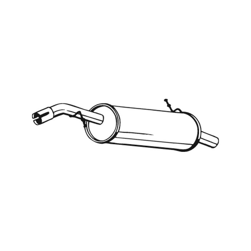 Silencieux d'échappement Arrière Pour Citroën C3 I 1726NR