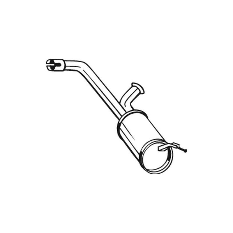 Silencieux d'échappement Central Pour Peugeot Fiat Citroën 173053 9661844980