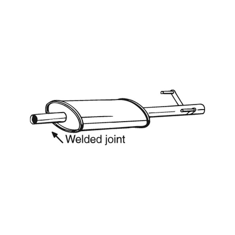Silencieux d'échappement Central Pour MERCEDES Sprinter 2-T Autobus/Autocar