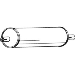 Silencieux d'échappement Central Pour MERCEDES T1 Camionnette