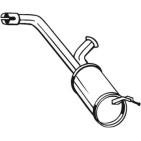 Silencieux d'échappement Central Pour Peugeot Fiat Citroën 173055 9661845080
