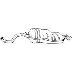Silencieux d'échappement Arrière Pour VW Audi A3 Seat 1J6253609J 1J6253609L