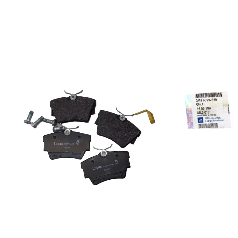 Kit Plaquette de Frein Arrière Pour Renault Opel Fiat Nissan 6000620052