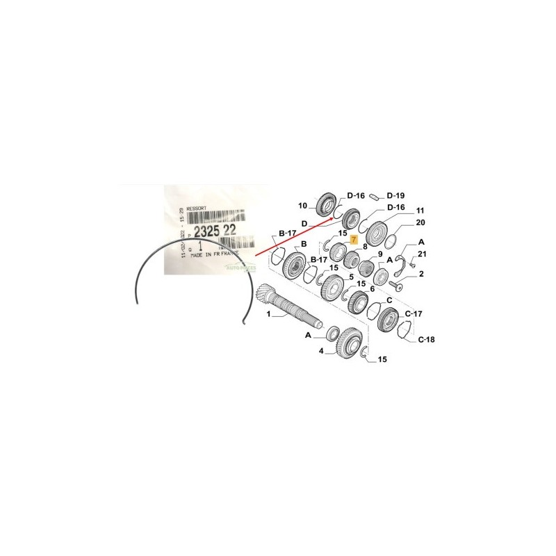 Joint Ressort Synchronisateur Circlip Boite de Vitesses Pour Fiat Ducato Scudo