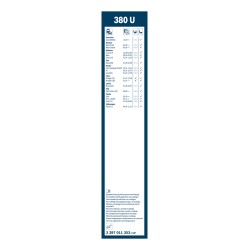 1 Balai d'Essuie Glace 380mm Pour Peugeot Renault VW Audi 7701348082 133998001