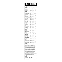 1 Balai d'Essuie Glace 450mm Pour Peugeot Renault Dacia Duster Solenza VW Caddy