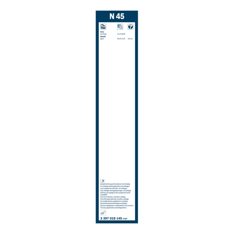 1 Balai d'Essuie Glace 450mm Pour VW Nissan Bedford FIAT-TRUCK 431955425