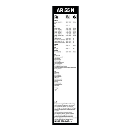 1 Balai d'Essuie Glace 550mm Pour Peugeot Boxer Fiat Ducato Ford BYD not-found
