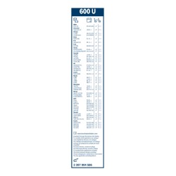 1 Balai d'Essuie Glace 600mm Pour Peugeot Renault Fluence Dacia Duster VW BMW X5