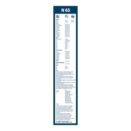 1 Balai d'Essuie Glace 650mm Pour Opel BOVA DENNIS IVECO Lotus Elise 99439209