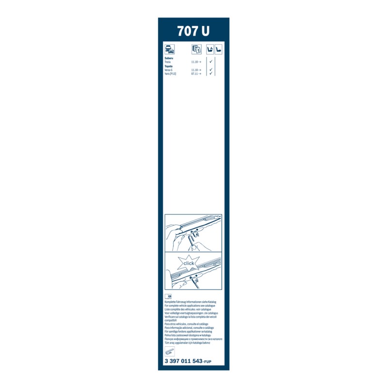 1 Balai d'Essuie Glace 700mm Pour Toyota Verso Yaris Subaru Trezia