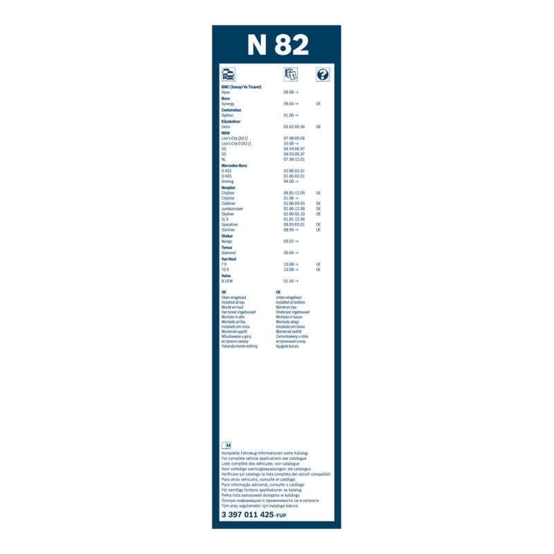 1 Balai d'Essuie Glace 800mm Pour BMC BOVA Synergy HEULIEZ IRISBUS ACCESS BUS I