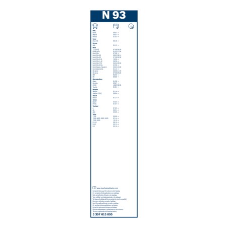 1 Balai d'Essuie Glace 900mm Pour BMC MAN MERCEDES-TRUCK NEOPLAN 81264400033