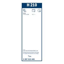 1 Balai d'Essuie Glace 210mm Pour Citroën C3 YQ00056480