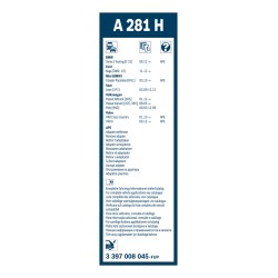 1 Balai d'Essuie Glace 280mm Pour VW Seat BMW Série 3 F31 X3 Ford 3C9955425