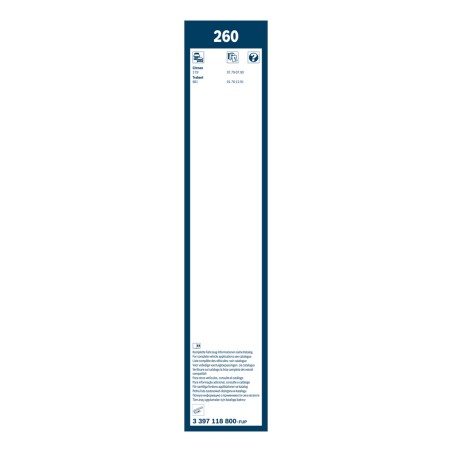 2 Balais d'Essuie Glace 260mm Pour VW Kaefer Austin Citroën Land Rover AZ56112