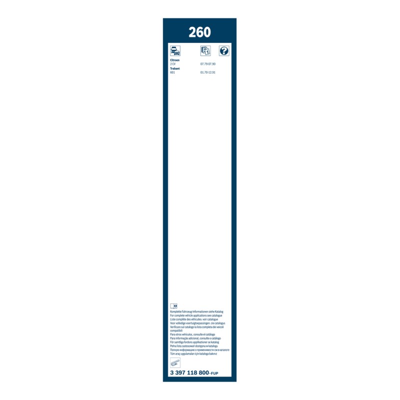 2 Balais d'Essuie Glace 260mm Pour VW Kaefer Austin Citroën Land Rover AZ56112