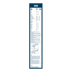 2 Balais d'Essuie Glace 340mm Pour Peugeot Renault VW Seat 5441509 7701003099