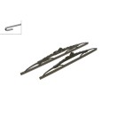 2 Balais d'Essuie Glace 425mm / 380mm Pour Opel Kadett C Porsche 911 Targa
