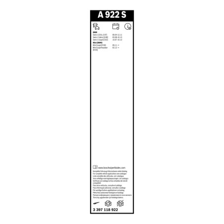 2 Balais d'Essuie Glace 500mm Pour BMW Série 1 E81 E82 E87 E88 Mini Mini