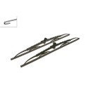 2 Balais d'Essuie Glace 500mm Pour Renault Dacia VW Seat 7701410020 7701423033
