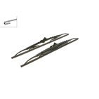 2 Balais d'Essuie Glace 500mm Pour Renault 19 I II Clio Duster Dacia VW Seat