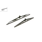2 Balais d'Essuie Glace 500mm / 400mm Pour Opel Nissan Chevrolet Daihatsu Sirion