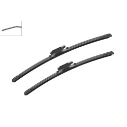 2 Balais d'Essuie Glace 500mm / 450mm Pour Renault Clio II 288901286R 288907951R