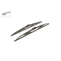 2 Balais d'Essuie Glace 500mm / 450mm Pour Peugeot 106 II VW Seat Inca Opel