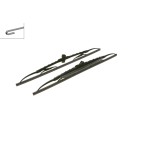 2 Balais d'Essuie Glace 530mm Pour Renault VW Audi BMW 357955425C 357955425