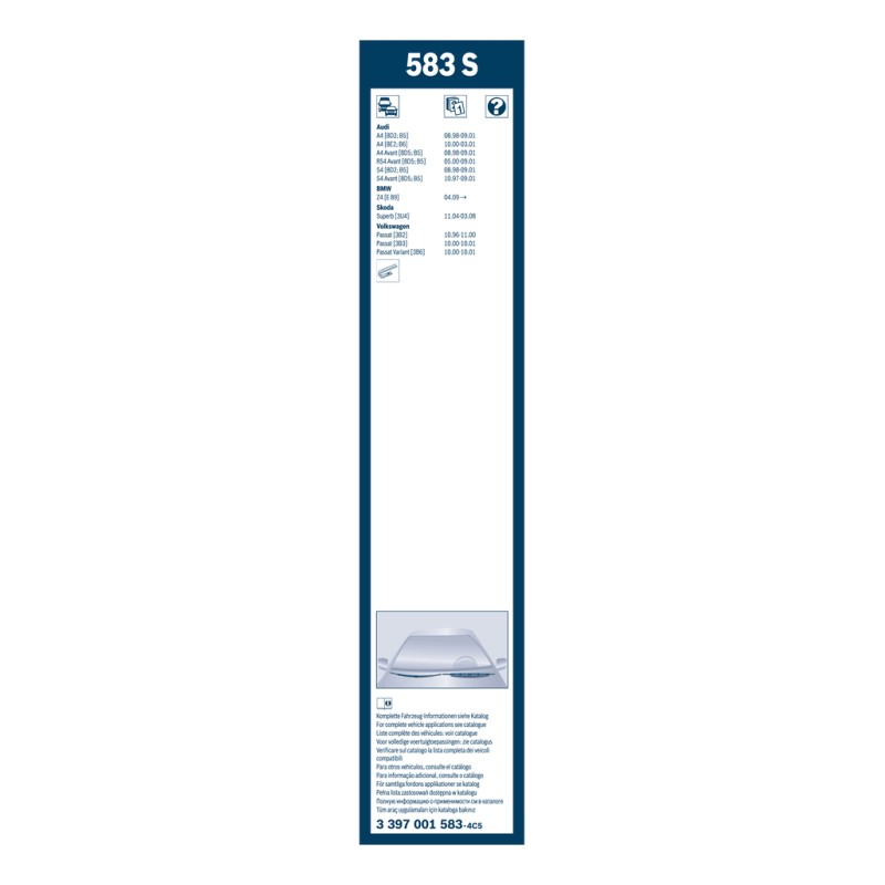 2 Balais d'Essuie Glace 530mm Pour VW Passat Audi A4 BMW Z4 Skoda Superb I