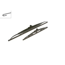 2 Balais d'Essuie Glace 530mm / 340mm Pour Nissan Micra IV Pixo Suzuki Alto K10