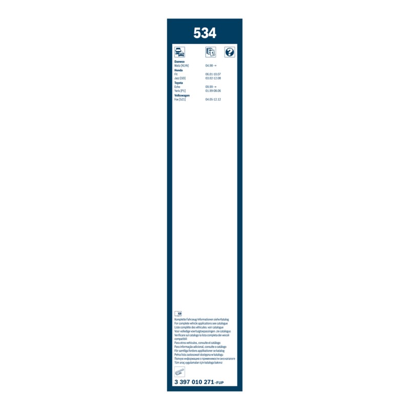 2 Balais d'Essuie Glace 530mm / 380mm Pour VW Toyota Daewoo Matiz - Honda