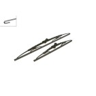2 Balais d'Essuie Glace 530mm / 380mm Pour VW Toyota Daewoo Matiz - Honda