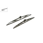 2 Balais d'Essuie Glace 530mm / 450mm Pour Renault VW Caddy II III Audi A3 Seat