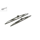 2 Balais d'Essuie Glace 530mm / 475mm Pour VW Bora Audi Seat Fiat 82453063