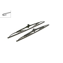 2 Balais d'Essuie Glace 530mm / 475mm Pour VW Bora Audi Seat Fiat 82453063