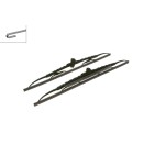 2 Balais d'Essuie Glace 530mm / 500mm Pour Renault VW Passat Audi BMW 7701040779