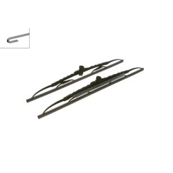 2 Balais d'Essuie Glace 530mm / 500mm Pour Renault VW Passat Audi BMW 7701040779
