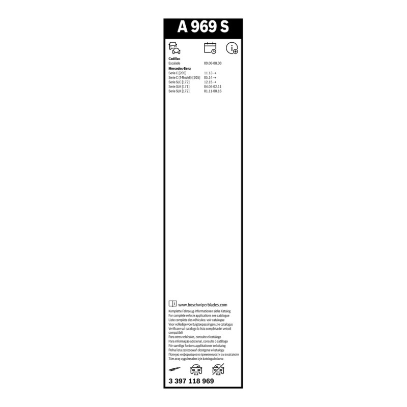 2 Balais d'Essuie Glace 550mm Pour Cadillac Escalade Crew Cab Pick-up MERCEDES