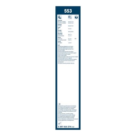 2 Balais d'Essuie Glace 550mm / 340mm Pour Nissan Juke Suzuki Chevrolet Daihatsu