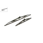 2 Balais d'Essuie Glace 550mm / 340mm Pour Nissan Juke Suzuki Chevrolet Daihatsu