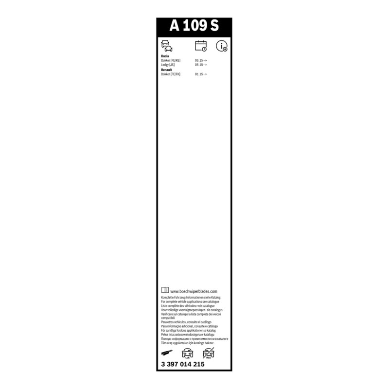 2 Balais d'Essuie Glace 550mm / 400mm Pour Renault Dokker Express Lodgy Dacia