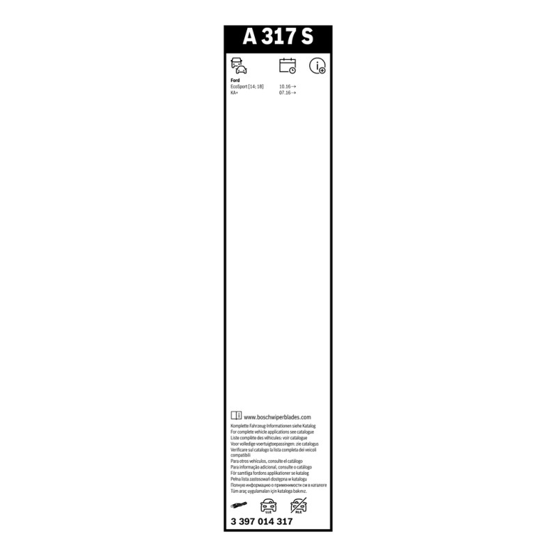 2 Balais d'Essuie Glace 550mm / 400mm Pour Ford Ecosport KA 1832131 1832132