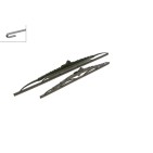 2 Balais d'Essuie Glace 550mm / 400mm Pour VW Opel Fiat Ford 2S6J17528BA