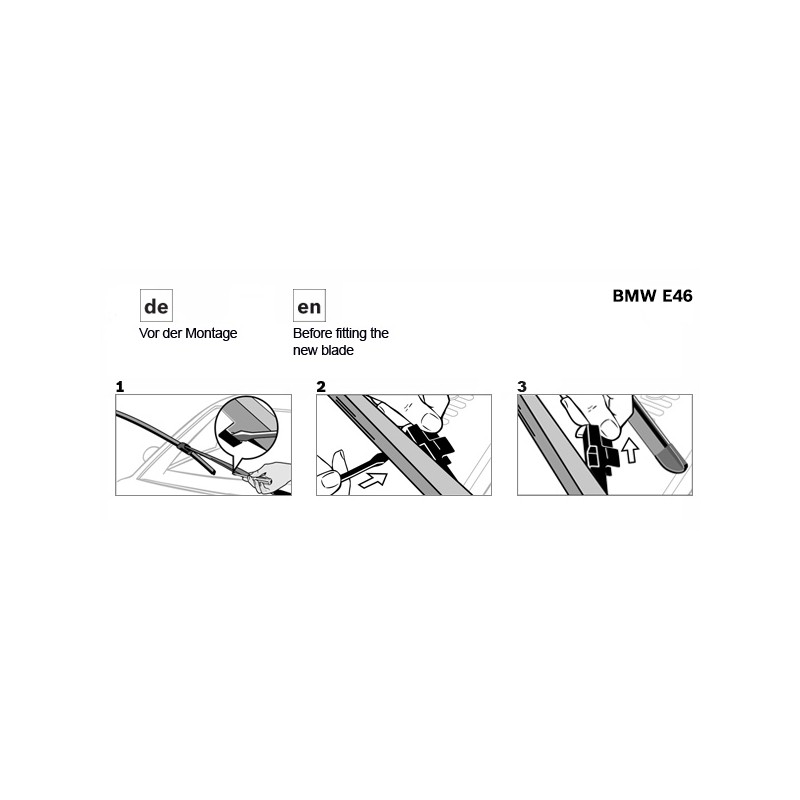 2 Balais d'Essuie Glace 550mm / 475mm Pour BMW Fiat Ford Focus II Alfa Romeo