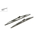 2 Balais d'Essuie Glace 550mm / 475mm Pour Fiat Ford Focus Alfa Romeo Suzuki