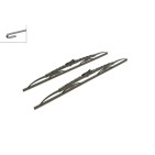 2 Balais d'Essuie Glace 550mm / 500mm Pour Peugeot Renault Dacia Audi 7701040774