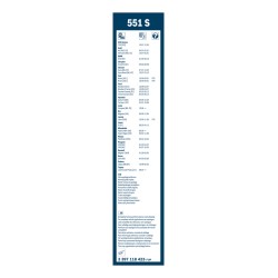 2 Balais d'Essuie Glace 550mm / 500mm Pour Peugeot Renault Audi BMW 6426EW