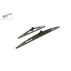 2 Balais d'Essuie Glace 575mm / 360mm Pour Nissan Juke Chevrolet Infiniti Mazda